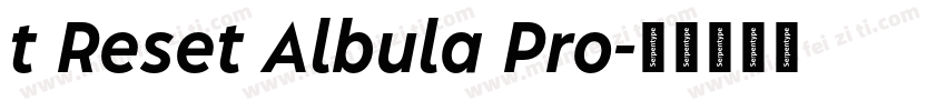 t Reset Albula Pro字体转换